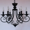Axyaa Vintage Loft Retro Chandelier Beige Black American Candle Lamp Wrought Iron