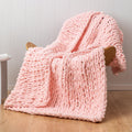 Axyaa Knit Plaid Throw Blanket 130x160cm Yellow Pink White Grey