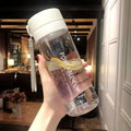 Axyaa Frosted Plastic Water Bottle with Tea Strainer, BPA-Free, Sporty, Portable, Large Capacity