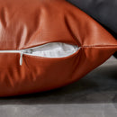 Axyaa Faux Leather Cushion Cover 45x45cm for Home Decor - Throw Pillows and Sofa Accent