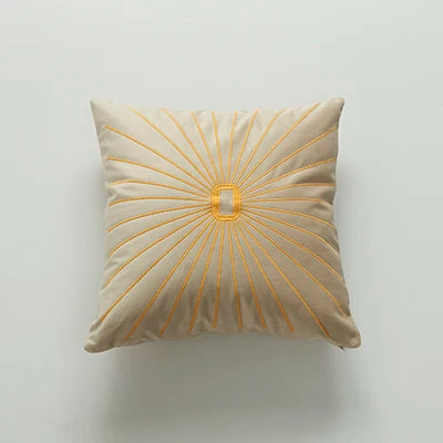 Axyaa Velvet Embroidery Cushion Cover 45x45cm - Durable Home Decor for Sofa Bed