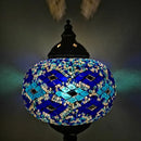 Axyaa Vintage Turkish Mosaic Swan Table Lamp Glass Handcrafted Art Deco Bed Light
