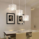 Axyaa Modern White Cage Industrial Pendant Light Loft Hanging Fixture