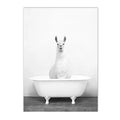 Axyaa Panda Giraffe Bear Elephant Nursery Wall Art Canvas Print