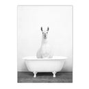 Axyaa Panda Giraffe Bear Elephant Nursery Wall Art Canvas Print