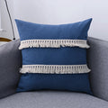 Axyaa Boho Tassled Cushion Cover in Beige/Grey/Blue/Yellow, 30x50cm/45x45cm
