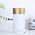 Nordic Marble & Gold Trim Vase by Axyaa - Modern Ceramics for Home Decor