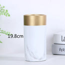 Nordic Marble & Gold Trim Vase by Axyaa - Modern Ceramics for Home Decor