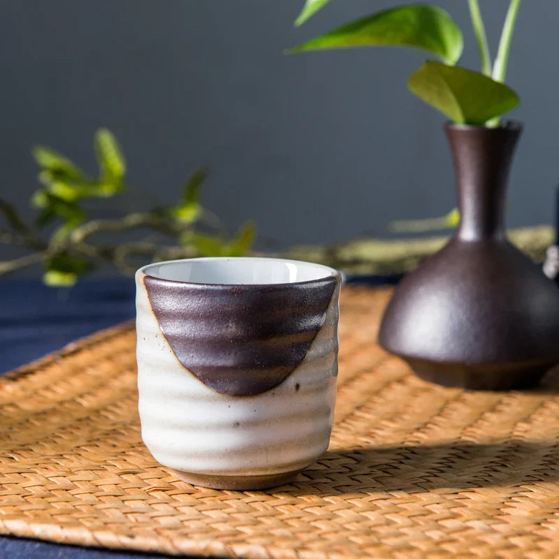 Axya Japanese Style Ceramic Tea Cup Soup Mug Set