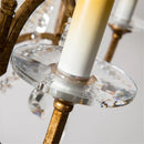 Axyaa Loft Iron Crystal Chandelier - LED Candle Light for Indoor Living and Dining Rooms