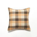 Axyaa Flocked Cushion Cover 45x45 cm - Modern Plaid Decorative Pillow for Living Room