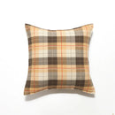 Axyaa Flocked Cushion Cover 45x45 cm - Modern Plaid Decorative Pillow for Living Room