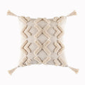 Axyaa Beige Tufted Tassel Pillow Cover 18x18" 12x20" for Couch Bed Living Room