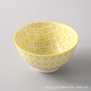 Axyaa Wind Ceramic Salad Bowl Set - Stylish Threaded Rice Bowls for Home