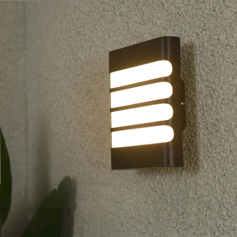 Axyaa 15W Outdoor LED Wall Lamps: Simple Waterproof Garden Porch Sconces