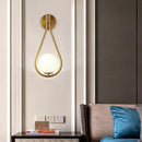 Axyaa Modern LED Metal Glass Wall Lamp for Bedroom Living Room Decoration