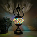 Axyaa Mediterranean Art Deco Turkish Mosaic Table Lamp - Handcrafted Glass Bed Light