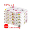 Axyaa 4/10pcs Thickened Vacuum Storage Bags with Hand Pump - Space Saving Organizer