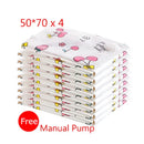 Axyaa 4/10pcs Thickened Vacuum Storage Bags with Hand Pump - Space Saving Organizer