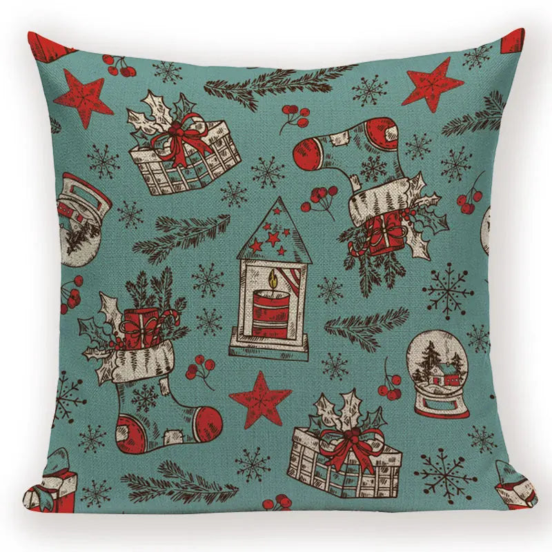 Axyaa Christmas Bed Linen Pillowcase Set for Home Decor and Gifts