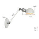 Axyaa Adjustable LED Wall Lamp for Bedside Study Loft Vintage Swing Arm