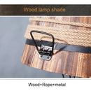 Axyaa Loft Barrel Chandelier Wood Drolight for Dining Room and Cafe
