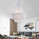 Blue Grey White Beads Chandelier Nordic Lighting for Kitchen Bedroom by Axyaa