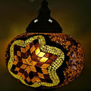 Axyaa Vintage Mosaic Glass Table Lamp Handcrafted Art Deco Bedside Night Light
