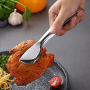 Axyaa Stainless Steel BBQ Food Tongs with Toothed Grip