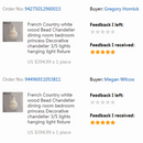 Axyaa White Wood Bead Pendant Light, Retro Bedroom Hanging Fixture