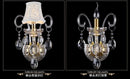 Axyaa Gold Crystal Wall Lamp with LED Bulbs, 1/2/3 Lights, Elegant Design