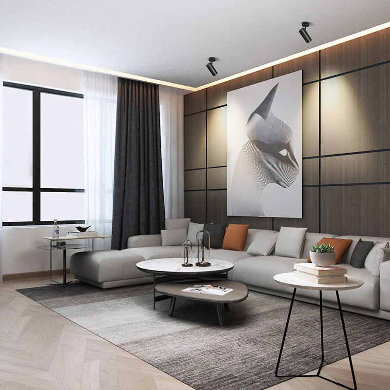 Axyaa Nordic Spotlight 12W CRI97 Anti-glare Downlight, Adjustable Angle, Living Room Bedroom