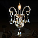 Axyaa Luxury Crystal Lamp Bedside Wall Light Fixture 1/2/3 Heads
