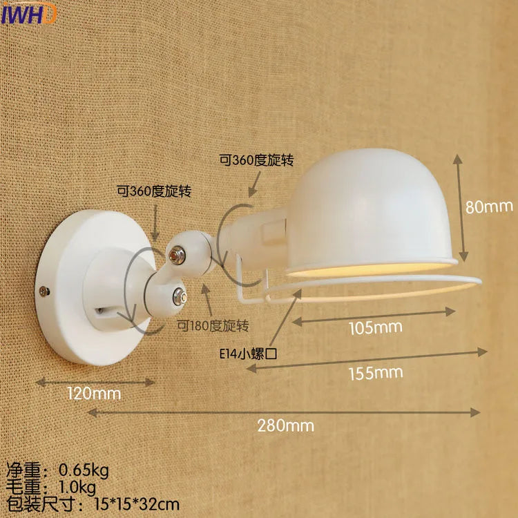 Axyaa Modern LED Wall Light with Rotating Arm for Bedroom Indoor Lighting