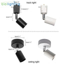 Axyaa Industrial Ceiling Lights LED Surface or Rail Mounted Black White