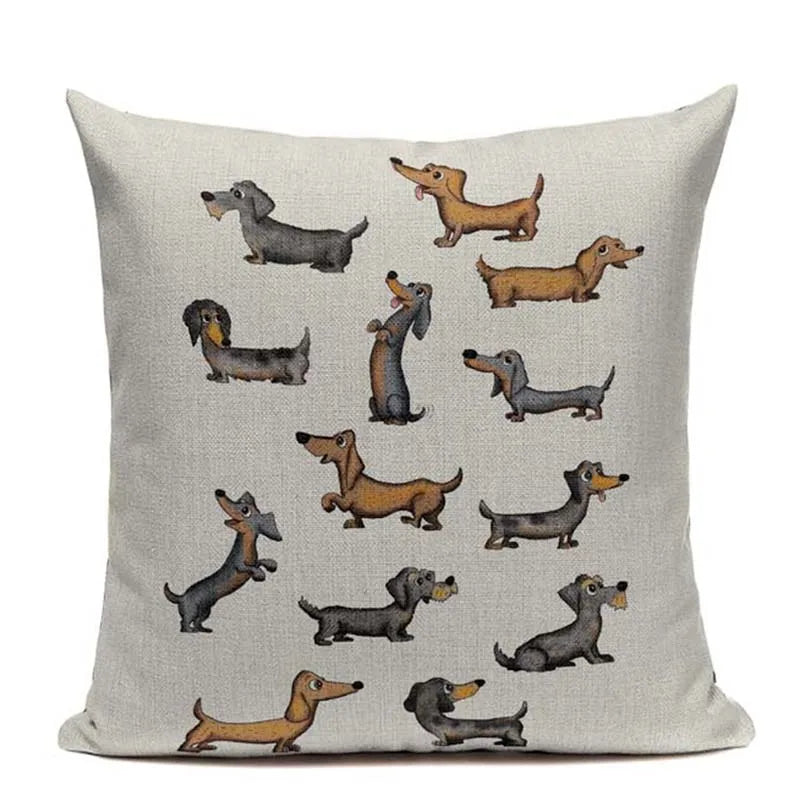 Axyaa Cartoon Animal Pillowcase for Sofa Bed - Cute Decorative Cushion Cover