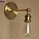 Axyaa Gold Arm Vintage Wall Lamp with Edison Bulb
