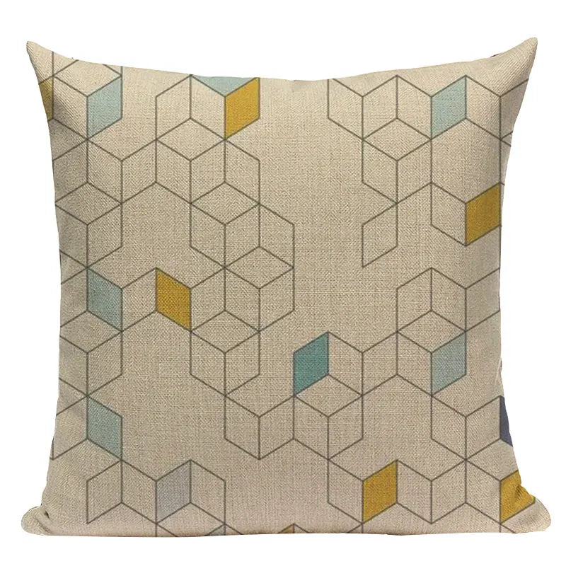 Axyaa Geometric Cushion Covers - Monkey Horse Print, Custom Home Décor, Throw Pillows