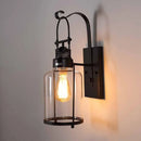 Axyaa Iron Garden Wall Lamp with Glass Sconce for Outdoor and Indoor Setting