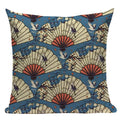 Axyaa Japanese Style Decorative Cushion Covers- Crane Fish Design for Home Decor