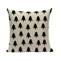 Axyaa Woven Flower Tree Cushion Cover - Black & White Decorative Pillowcase