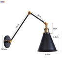 Axyaa Swing Arm Wall Sconce Vintage Industrial LED Mirror Light