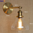 Axyaa Retro Glass Wall Lights - Rustic Loft Industrial Sconce