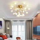 Axyaa Gold/Black LED Ceiling Chandelier for Modern Living Space