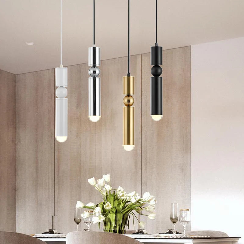 Axya Brass Pendant Light: Modern LED Minimalist Nordic Bar Small Hang Lamp