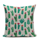 Axyaa Yellow Cactus Watercolor Cushion Cover Farmhouse Decor Pillowcase