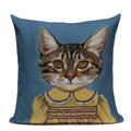 Axyaa Cartoon Cat Cushion Cover: High Quality Linen Sofa Home Decor Pillowcase