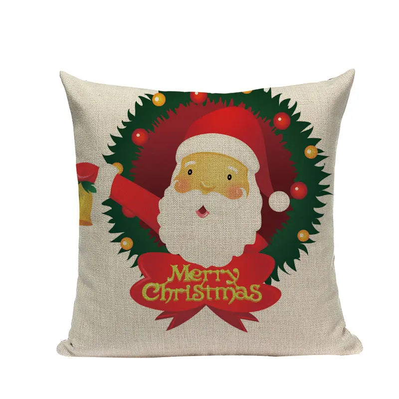 Axyaa Christmas Cushion Cover: Festive Square Pillow Case for Home Xmas Ambience
