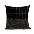 Axyaa Geometric Wave Dots Line Spring Cushion Cover - Black White - Custom Home Decor Pillow Cover
