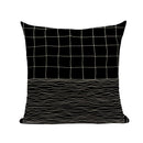 Axyaa Geometric Wave Dots Line Spring Cushion Cover - Black White - Custom Home Decor Pillow Cover